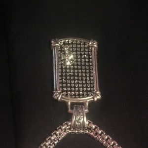 A SCOTT KAY DIAMOND CROSS DOGTAG.